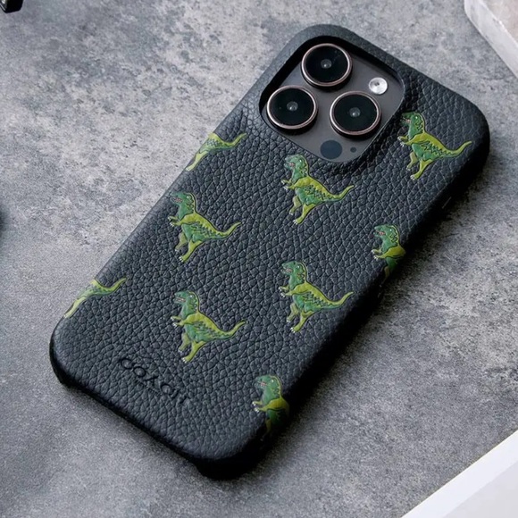 Coach Leather IPhone 15 Pro Phone Case - Picture 8 of 9